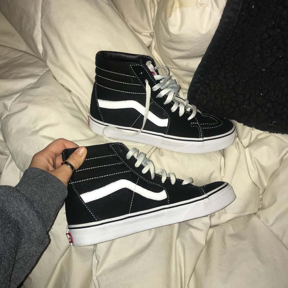 Black and white vans